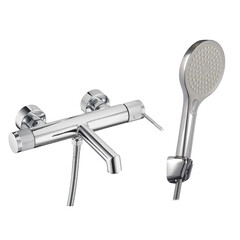 Смеситель для ванны Corsa Deco EX хром однорычажный с коротким изливом с лейкой (FBTEX1) - фото 10