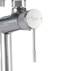 Смеситель для ванны Corsa Deco EX хром однорычажный с коротким изливом с лейкой (FBTEX1) - фото 17