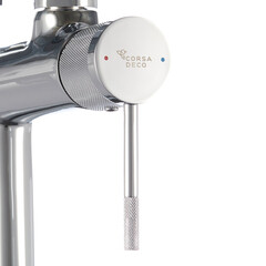 Смеситель для ванны Corsa Deco EX хром однорычажный с коротким изливом с лейкой (FBTEX1) - фото 14