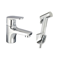 Смеситель для раковины с гигиеническим душем двухрежимным Corsa Deco CX однорычажный хром (FBCXH) - фото 10