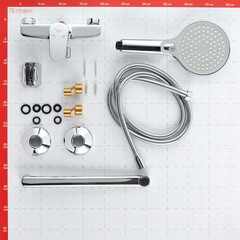 Смеситель для ванны Corsa Deco CX хром однорычажный с длинным изливом с лейкой (FBTCX3) - фото 11