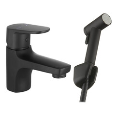 Смеситель для раковины с гигиеническим душем двухрежимным Corsa Deco CX однорычажный черный (FBCXHB) - фото 10