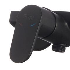 Смеситель для душа без излива Corsa Deco CX черный матовый с лейкой однорычажный (FSHCXB) - фото 11