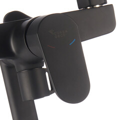 Смеситель для ванны Corsa Deco CX черный матовый однорычажный с длинным изливом с лейкой (FBTCX3B) - фото 13