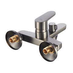 Смеситель для ванны Corsa Deco CX графит однорычажный с коротким изливом с лейкой (FBTCX1MG) - фото 17