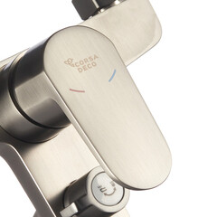 Смеситель для ванны Corsa Deco CX графит однорычажный с коротким изливом с лейкой (FBTCX1MG) - фото 14