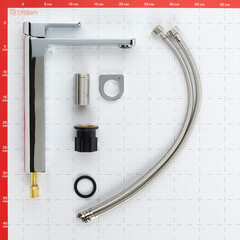 Смеситель для раковины высокий Corsa Deco TX однорычажный хром (FBTXL) - фото 7