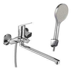 Смеситель для ванны Corsa Deco KX хром однорычажный с длинным изливом с лейкой (FBTKX3) - фото 10