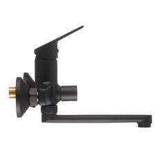 Смеситель для ванны Corsa Deco KX черный матовый однорычажный со средним изливом с лейкой (FBTKX2B) - фото 17