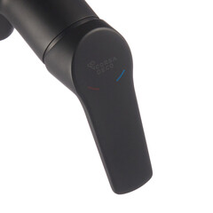 Смеситель для ванны Corsa Deco KX черный матовый однорычажный со средним изливом с лейкой (FBTKX2B) - фото 13