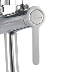 Смеситель для ванны Corsa Deco VX хром однорычажный с коротким изливом с лейкой (FBTVX1) - фото 17