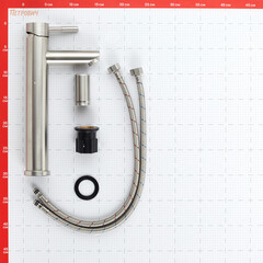 Смеситель для раковины высокий Corsa Deco AS однорычажный сталь (FBASL) - фото 10