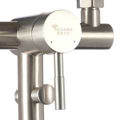 Смеситель для ванны Сorsa Deco AS нержавеющая сталь однорычажный с коротким изливом с лейкой (FBTAS1) - фото 14