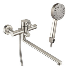 Смеситель для ванны Сorsa Deco AS нержавеющая сталь однорычажный с длинным изливом с лейкой (FBTAS3) - фото 10