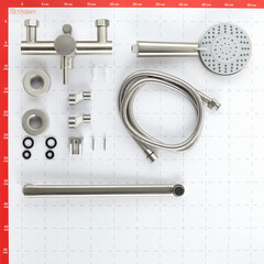 Смеситель для ванны Сorsa Deco AS нержавеющая сталь однорычажный с длинным изливом с лейкой (FBTAS3) - фото 11