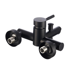 Смеситель для ванны Сorsa Deco AS черный однорычажный с коротким изливом с лейкой (FBTAS1B) - фото 17