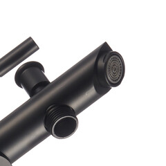 Смеситель для ванны Сorsa Deco AS черный однорычажный с коротким изливом с лейкой (FBTAS1B) - фото 16