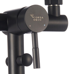 Смеситель для ванны Сorsa Deco AS черный однорычажный с коротким изливом с лейкой (FBTAS1B) - фото 14