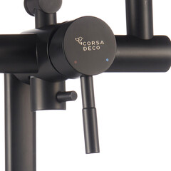 Смеситель для ванны Сorsa Deco AS черный однорычажный с длинным изливом с лейкой (FBTAS3B) - фото 14