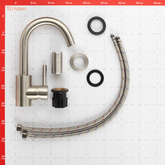 Смеситель для кухни и раковины Corsa Deco SS однорычажный с поворотным изливом нержавеющая сталь (FKSS) - фото 3