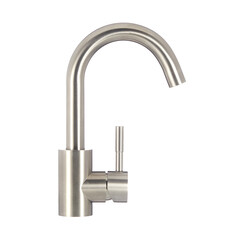 Смеситель для кухни и раковины Corsa Deco SS однорычажный с поворотным изливом нержавеющая сталь (FKSS) - фото 8