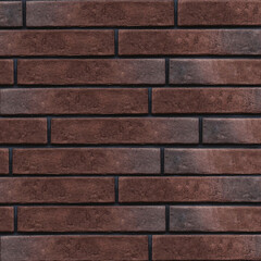 Искусственный камень Atlas Stone Клинкер широкий темно-коричневый (42 шт.=1,36 кв.м) - фото 1