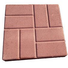 Плитка тротуарная 8 кирпичей 400х400х50 мм красная