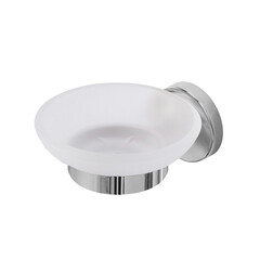 Мыльница для ванной Cezares с держателем стекло/металл хром (RELAX-SODS-01) - фото 1