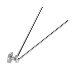 Полотенцедержатель Cezares Relax 408 мм двойной поворотный на шуруп нержавеющая сталь хром (RELAX-THD-S-01) - фото 4