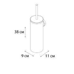 Ершик для унитаза Fixsen Hotel подвесной нержавеющая сталь черный (FX-31013B) - фото 3