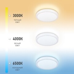 Светильник светодиодный накладной IN HOME Comfort Saphir 3000-6500К 55 Вт IP40 белый с пультом - фото 6