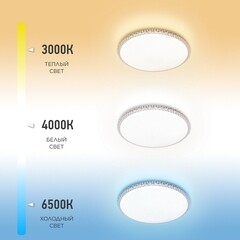 Светильник светодиодный накладной IN HOME Comfort Mystery 3000-6500К 75 Вт IP40 белый с пультом - фото 6