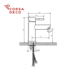 Смеситель для раковины Corsa Deco AS однорычажный сталь (FBAS) - фото 8