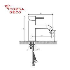 Смеситель для раковины Corsa Deco NS однорычажный черный (FBNSB) - фото 8