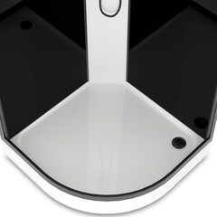 Душевая кабина Domani-Spa Delight Slim 90х90х218 см стекло прозрачное 4 мм с низким поддоном полукруг - фото 3