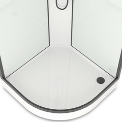 Душевая кабина Domani-Spa Delight Slim 90х90х218 см стекло прозрачное 4 мм с низким поддоном полукруг - фото 4