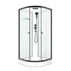 Душевая кабина Domani-Spa Delight Slim 80х80х218 см стекло прозрачное 4 мм с низким поддоном полукруг