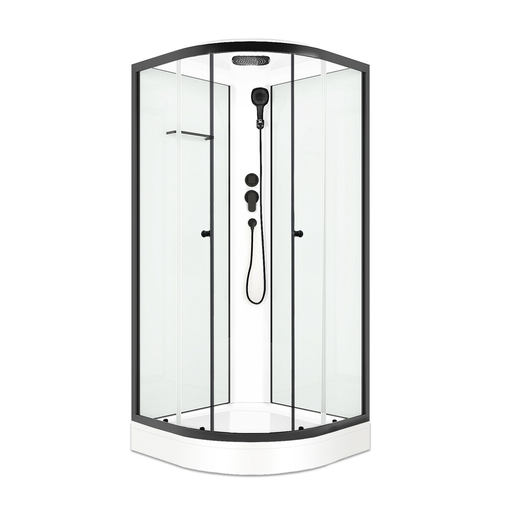 Изображение товара Душевая кабина Domani-Spa Delight Slim 90х90 см с прозрачным стеклом и низким поддоном
