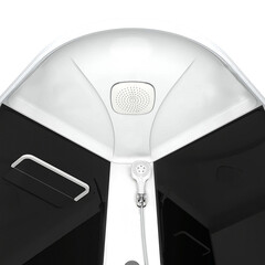 Душевая кабина Domani-Spa Delight Slim 90х90х218 см стекло тонированное 4 мм с высоким поддоном полукруг - фото 4