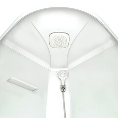 Душевая кабина Domani-Spa Delight Slim 80х80х218 см стекло матовое 4 мм с высоким поддоном полукруг - фото 4