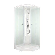 Душевая кабина Domani-Spa Delight Slim 90х90х218 см стекло матовое 4 мм с низким поддоном полукруг