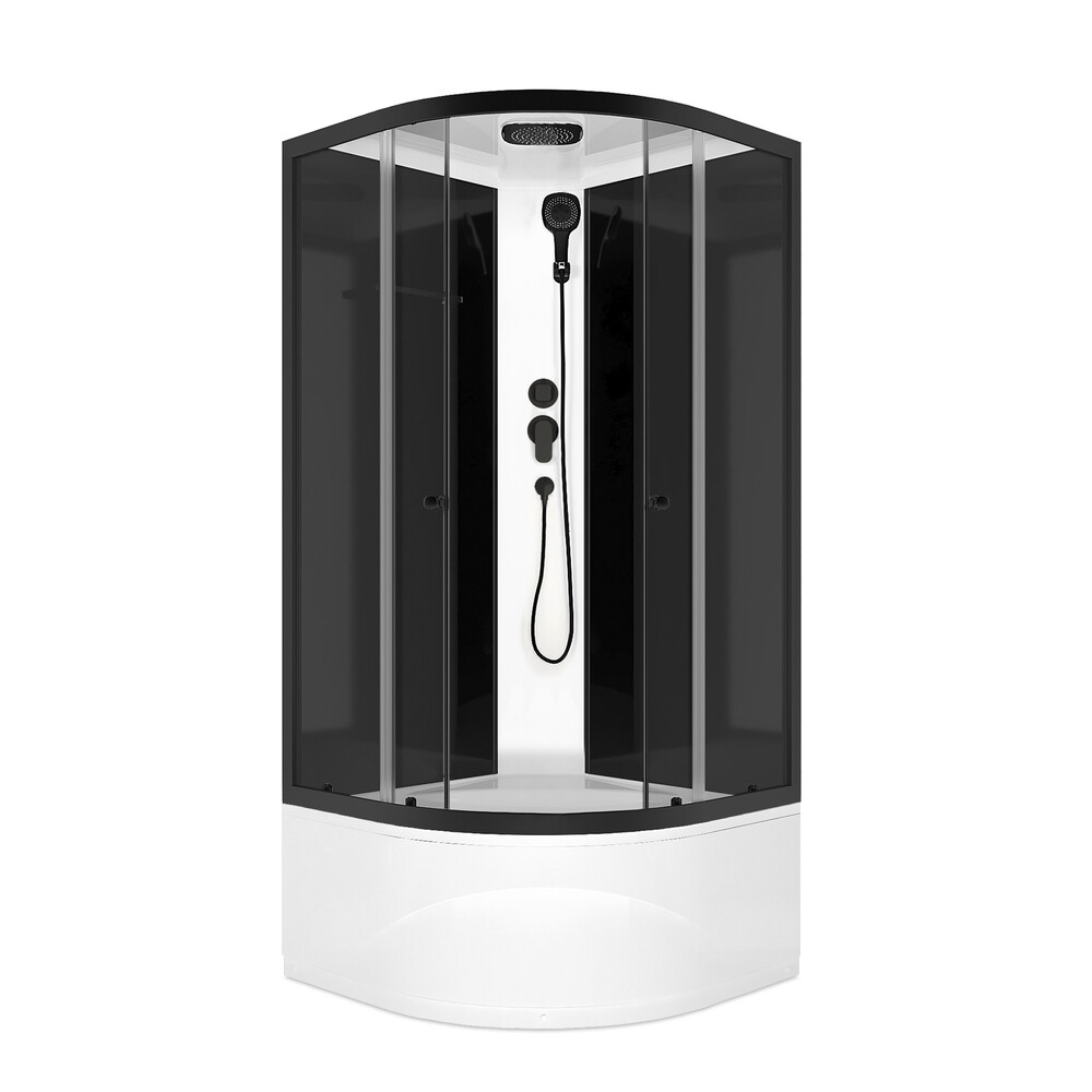 Изображение товара Душевая кабина Domani-Spa Delight Slim 90х90 см со стеклом и высоким поддоном