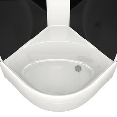 Душевая кабина Domani-Spa Delight Slim 90х90х218 см стекло тонированное 4 мм с высоким поддоном полукруг - фото 3