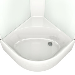 Душевая кабина Domani-Spa Delight Slim 80х80х218 см стекло матовое 4 мм с высоким поддоном полукруг - фото 2