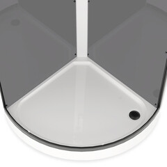 Душевая кабина Domani-Spa Simple 90х90х218 см стекло прозрачное 4 мм с низким поддоном полукруг - фото 3