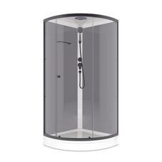 Душевая кабина Domani-Spa Simple 90х90х218 см стекло прозрачное 4 мм с низким поддоном полукруг