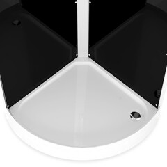 Душевая кабина Domani-Spa Simple 90х90х218 см стекло тонированное 4 мм с низким поддоном полукруг - фото 4