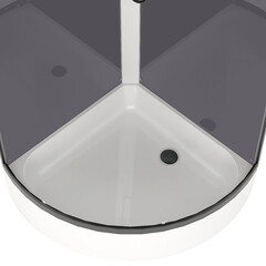 Душевая кабина Domani-Spa Simple 90х90х218 см стекло прозрачное 4 мм со средним поддоном полукруг - фото 4