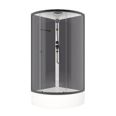 Душевая кабина Domani-Spa Simple 90х90х218 см стекло прозрачное 4 мм со средним поддоном полукруг