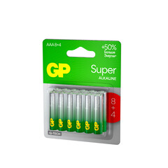 Батарейка GP Batteries Super G Tech ААА мизинчиковая LR03 1,5 В (12 шт.) (GP 24AA218/4-2CRSBC12) - фото 9